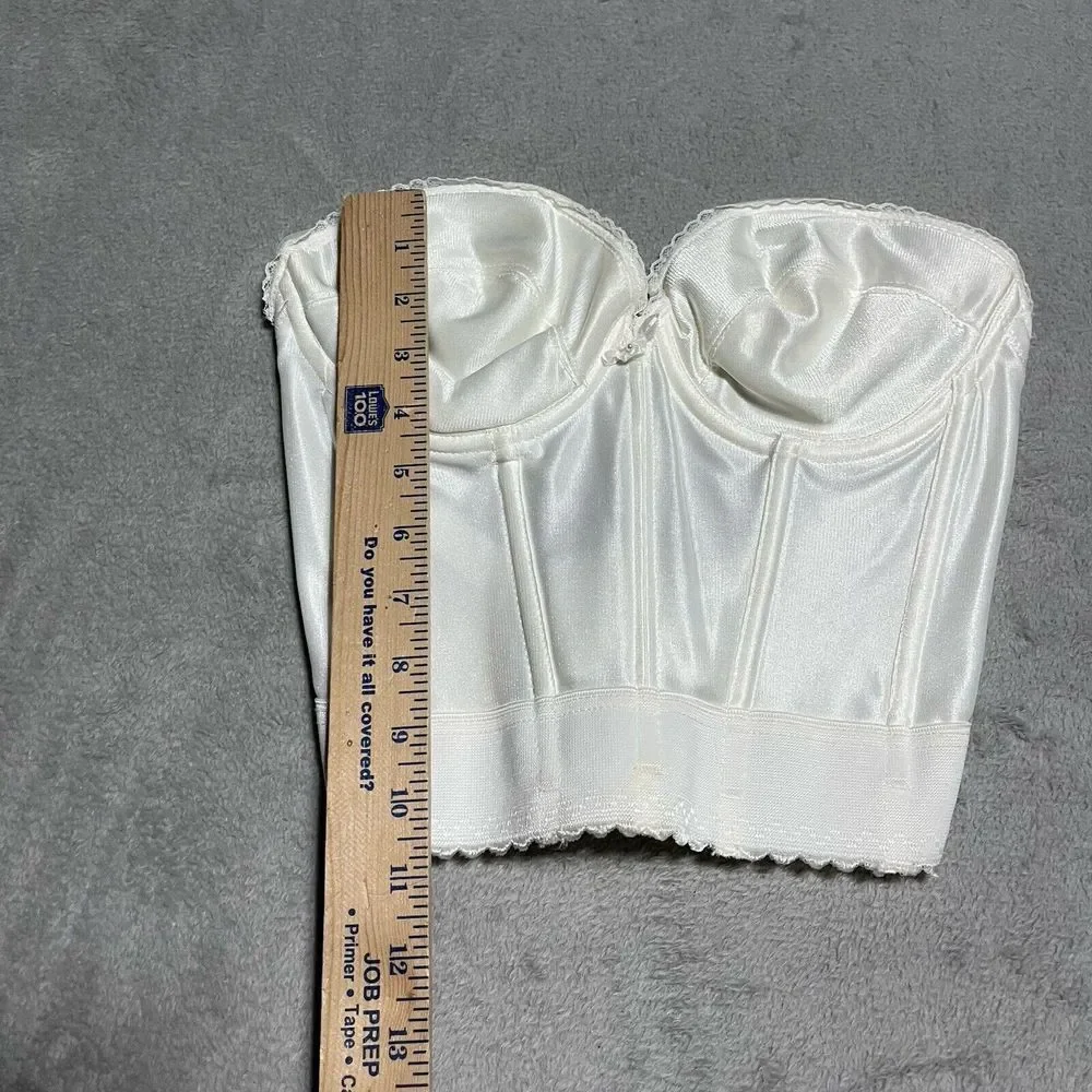 Vintage Petticoat Place Bustier Bra Womens‎ 32D Ivory 1970s Union Made 70s